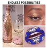 SUTOKAKA 1 Box Champagne Gold Nail Art Rhinestones Multi Shapes 3D Flatback Bedazzling Crystals Non Hotfix Nails Gems Stones with Tweezer Picker Pencil for Manicure Face Eyes Makeup DIY Crafts