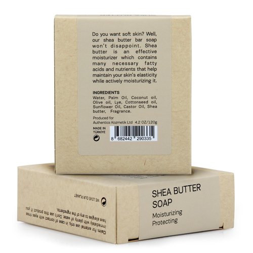 AUTHENTIC BATH & SOAP Cold Processed Shea Butter Soap Bar for Man & Woman, Moisturizing, Protecting, Handmade, Natural, no Parabens or Sulfates, Vegan & Cruelty Free. (Pack of 2) 4.2 Oz Each