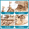 RoWood 3D Wooden Puzzle for Adults, Vintage Wooden Watercraft Model Kit to Build, Best Gift Ideas - Sailling Ship