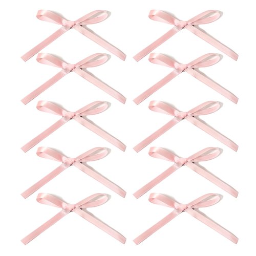 XFYUZR Women Bow Hair Clip Ribbon Hair Clips Bowknot With Long Tail Pink Bow Hair Clips Tassel Ribbon Claw Clips for Girls Teens Kids Hair Barrettes with Bow Accessoriess 10Pcs (Pink)