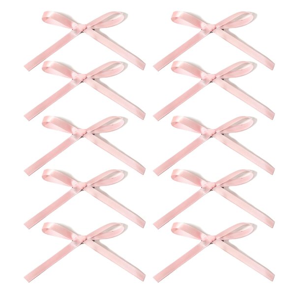 XFYUZR Women Bow Hair Clip Ribbon Hair Clips Bowknot With Long Tail Pink Bow Hair Clips Tassel Ribbon Claw Clips for Girls Teens Kids Hair Barrettes with Bow Accessoriess 10Pcs (Pink)