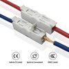 Inline Wire Connectors Nuts, Dicio 50 pcs Lever Wire Compact Connectors Electrical Inline Splicing Conductors Connector 2 Port Butt Insulated Splice Wire Terminals Connectors Kit for 24-12 AWG