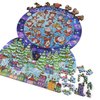 Wooden Jigsаw Puzzle for Adults - Uniquely Shaped Pieces - Made in The USA by FoxSmartBox - 340 Pieces - Santa Snow Globe