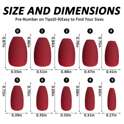 LoveOurHome 576pc Coffin Press on Nails Short Fake Nail Colored Acrylic Press on Coffin Nail Tips Full Cover False Artificial Fingernail Matte Presson on Nail for Women Girls Kids Manicure Design