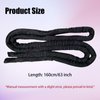 MOODKEY Heatless Curling Rod Headband, 63inch Black Long Heatless Curls Headband, Soft Hair Curlers to Sleep In (Black)