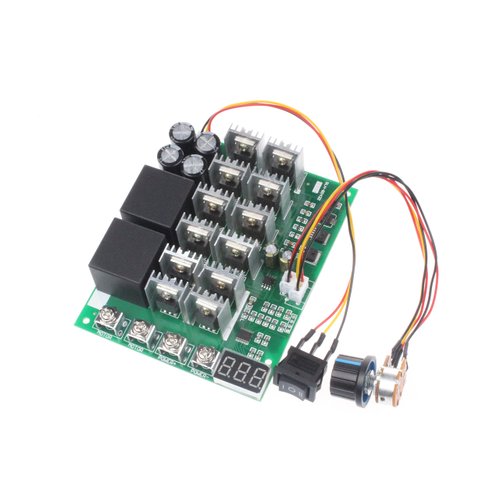 NOYITO PWM Motor Speed Controller 60A DC 10V-55V 12V 24V 36V 48V Digital Display 100A Max Brush DC Motor Controller - Third gear Forward Reverse Stop