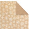 Hallmark Recyclable Kraft Christmas Flat Wrapping Paper Sheets with Cutlines on Reverse (12 Folded Sheets with Sticker Gift Tags) Rustic Red Trucks, White Snowflakes, "Merry Christmas" Lettering