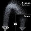 Aisoso Shower Head High Pressure Rain Fixed Showerhead 5-Setting with Adjustable Metal Swivel Ball Joint - Relaxed Shower Experience Even at Low Water Flow & Pressure