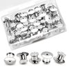 40PCSLocking Pin, Backs LockingPin,Keepers Clasp,Flat Head clamp,Needle Back Lock,Suitable for brooches, Lapels, Badges, Enamel Needles and DIY Crafts,Without Needle
