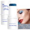 Mysense Blue Body Glitter Stick, Face and Hair Glitter Gel for Kids and Women, Singer Concert Outfits Festival Rave Accessories Glitter Makeup, Waterproof Sparkling Mermaid Glitter Face Paint