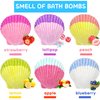 Mermaid Bath Bombs for Kids Girls with Surprise Inside, 6 Pcs Natural Fizzy Princess Fun Shell Bubble Bath Bomb Kit with Jewelry Toys, Christmas Easter Basket Stuffer Valentines Day Birthday Gift Set