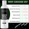 Andre Seals Men’s Face Wash | Activated Charcoal Deep Cleanse Facial Cleanser | Hydration with Organic Aloe & Coconut | Non-Drying, Skin-Safe | All Ages & Skin Types