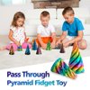 Impossible Cone-3D Printed Spiral Cone Fidget Toy, Helix Nut Spiral Cone Fidget Toy, 4inch Impossible Pyramid Passthrough Sculpture Pass Through Pyramid for Home Office Desk Stress Relief