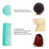 NuAngela Wide Tooth Hair Comb No Static, Detangling Styling Comb For Thick Long Curly Hair, No Handle Round Teeth, Reduce Hair Loss&Breakages, Shower Shampoo Detangler Comb For Women Men (Cyan)