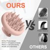 HHWXMHH Scalp Massager, Soft Silicone Hair Scrubber for Hair Growth & Head Massage, Shampoo Brush Scalp Scrubber, Dry & Wet Shower Hair Brush for Women Men Adult Child (Light Pink)