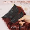 NAYOO Wine Red Hair Clip Extension for Women 4PCS Thick Hairpieces Long Wavy Natural Synthetic Clip in Hair Extensions（20 inch, Wine Red）