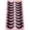 HBZGTLAD New 10 Pairs Natural Thick False Eyelashes Fake Lashes Long Makeup 3d Mink Lashes Extension Eyelash Mink Eyelashes for Beauty (DA-04)