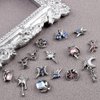 16 Styles Luxury Moon Star Nail Charms for Acrylic Nails Alloy Rhinestone Star Moon Nail Art Charms 3D Bow Butterfly Silver Nail Charms Y2k Nail Accessories Metal Nail Jewels for Nail Art Supplies