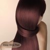 Deep Wine Red Hair Dye Shampoo 3 in 1 for Gray Hair, Long-lasting & Natual Hair Color Shampoo, Instant Hair Dye for Men Women, Effect in Minutes 16.9 Fl Oz(Deep Wine Red)