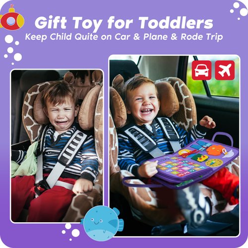 INKLAB Busy Board Montessori Toys for 3 4 5 Year Old, Sensory Toys for Toddlers 3+, Montessori Busy Book, First Birthday Gifts for Boys & Girls