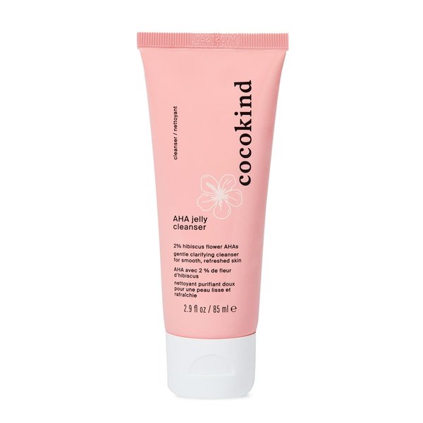 Cocokind AHA Jelly Cleanser, Gentle Face Wash and AHA BHA Cleanser with Hyaluronic Acid, Exfoliating Face Wash for Oily Skin