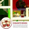 5Pcs Miniature Drum Mini Drum Set Dollhouse Mini Percussion Musical Instrument Model 3D Model Collectible for Home Decor Toy