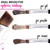Eyebrow Brush Duo by Keshima - Premium Quality Angled Eye Brow Brush and Eyebrow Spoolie