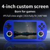 RG40XX H Retro Handheld Game Console 4.0-inch IPS Screen Linux System Game Player 64GB Card Preloaded 5000+ Games RGB Lighting 3200mAh Battery(RG40XX H-Blue)