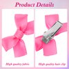 30 PCS Pink Hair Bows Mini Pink Hair Clip Cute Pink Hair Ribbon Bow Hairpins for Girls Women Toddlers Hair Accessories, Small Bow