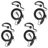 Durable Walkie Talkie Earpiece with Mic for BF-888S UV-5R Arcshell AR-5 Retevis H-777 Ansoko A-8S Greaval GV-8S (Pack of 4)
