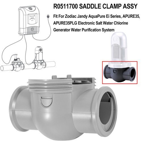 R0511700 Saddle Clamp Assy Replacement Parts With O-Ring Assembly, Fit For Zodiac Jandy AquaPure Ei Series, APURE35, APURE35PLG Electronic Salt Water Chlorine Generator Water Purification System