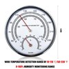 2 in 1 Sauna Fahrenheit Thermometer Hygrometer, Large Silver-Rimmed Accessories, Portable Indoor Temperature and Humidity Measurement Dial Suitable for Hotel Steam Rooms