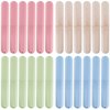 Hedume 28 Pack Travel Toothbrush Case, Portable Dust-Proof Breathable Toothbrush Holder for Travel, Business, Home, Camping, School (4 Colors)