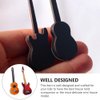 Toyvian 2Pcs Miniature Guitar Dollhouse Mini Musical Instrument Wood Bass Guitar Model Ornament for Fairy Garden Accessories Kids Play Toys Birthday Gifts Random Color