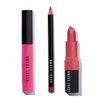 Bobbi Brown Pink Lip Color Trio: Pink Lily Lip Gloss + Rose Lip Pencil + Baby Crushed Lip Color + Travel Bag