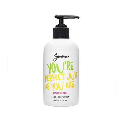 Zandra Hand Body Lotion for All Skin Types- Made with Jojoba Oil and Shea Butter, Fully Absorbent and Handmade - LEMON TEA TREE (8 oz)
