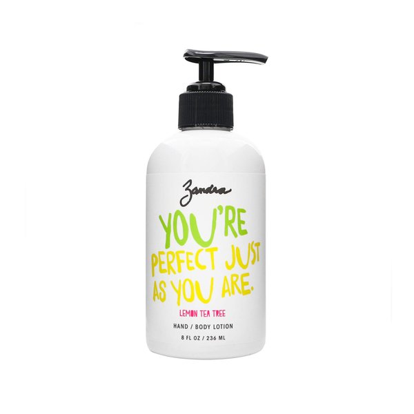 Zandra Hand Body Lotion for All Skin Types- Made with Jojoba Oil and Shea Butter, Fully Absorbent and Handmade - LEMON TEA TREE (8 oz)