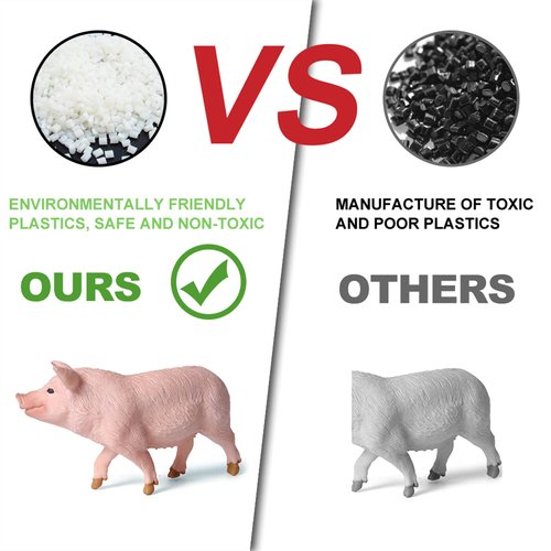 Farm Animal Model Figurine Playsets 6 PCS Pig Family Action Figures Toys for Kids