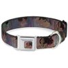 Dog Collar Seatbelt Buckle Pocahontas John Smith Scenes 13 to 18 Inches 1.5 Inch Wide
