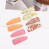 JIAHANG 20Pcs Baby Girls Floral Print Hair Clips in Pair, Non Slip Hairpins Cotton Snap Hair Barrettes Thin Thick Hair Accessories for Toddlers Kids(color A)