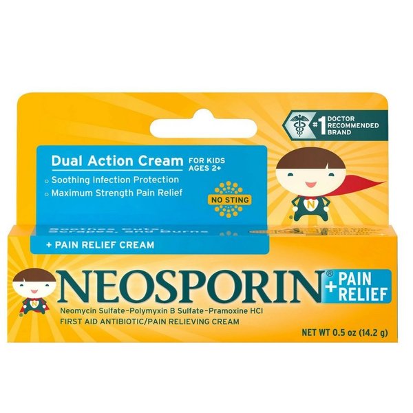 Neosporin + Pain Relief Cream 0.5 oz (Pack of 2)