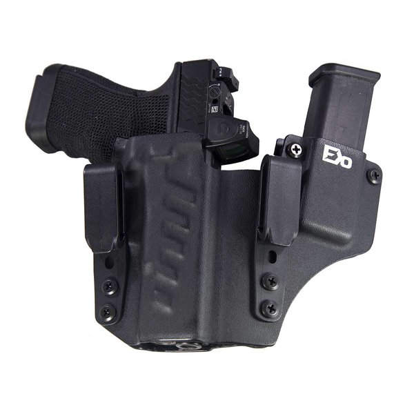 Fierce Defender IWB Kydex Holster Compatible with Glock 19 23 32 -The +1 Series -Made in USA- GEN 5 Compatible (Black)
