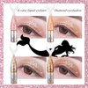 Glitter Eyeliner Liquid Set, 4 Colors Metallic Sequin Pink Eyeliner ＆ Eyeshadow Liquid, Diamond Eye Liner Liquid, Long Lasting Waterproof Eyeshadow Liquid, Shimmer Eye Make Up for Women's Gifts (B)