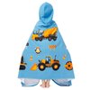 Gealaek Hooded Towel for Toddlers 2-10 Years Boys Girls Kids Bath Pool Beach Towel Wrap Soft Absorbent Beach Poncho(Construction site)