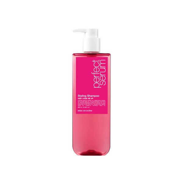 Mise En Scene Perfect 'Styling Serum Shampoo - Enriched with Argan Oil, Daily Nourishing Shampoo for Women, Styling Memory & Heat Protection, 22.99 Fl. Oz.