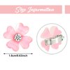 Paderison 20Pcs Small Flower Hair Clips for Girls Clover Mini Hair Clips with Rhinestone Wedding Bridal Hair Pins Cute Hair Barrettes Flower Hair Accessories for Women Hair Gems Decorative