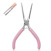 Acrylic UV Gel Tips Sculpture Tweezers Clip Nail Pincher Nipper Nail Form Kit Set, Stainless Steel Nail Shaping Tweezers C Curve Nail Art Tools for Manicure, Pedicure(HJ-NAT246)