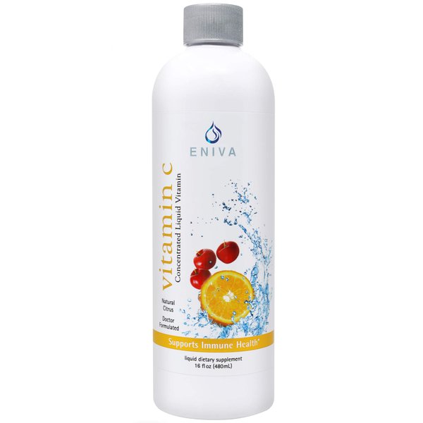 Eniva Liquid Vitamin C | Immune Formula | Orange Citrus Flavor | All Naturally Sourced from Acerola Berries, Oranges, Cranberry, Rosemary | Sugar Free | Low-Carb & Keto Approved | 2 Month Supply