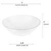 Disposable Plastic Plates with Rim Design, Organic Round Dinnerware Bulk Order for Wedding, Birthday & All Occasions (White with Silver, 16 oz Soup Bowls (120 Bowls))
