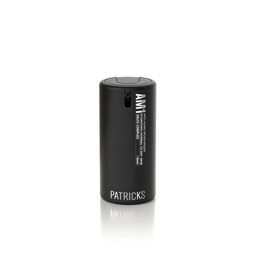 PATRICKS | AM1 Anti-Aging Face Moisturizer for Men | Moisturizing Facial Cream with Hyaluronic Acid, Vitamin C + E & More to Boost Collagen & Brighten Skin | For Normal to Dry Skin | 50mL